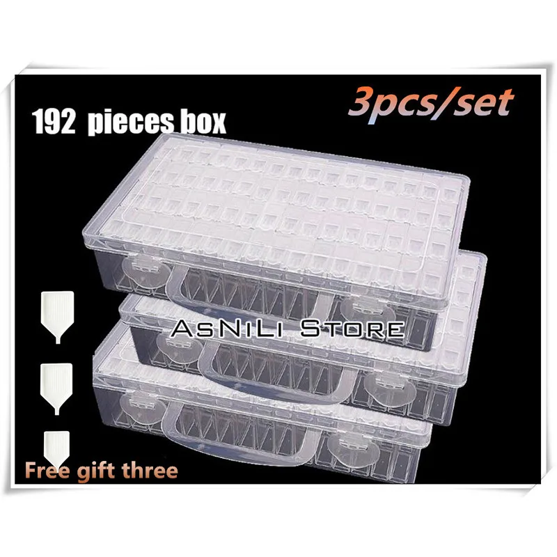 64/128/шт алмазная живопись инструмент контейнер для бисера Стразы Алмазная