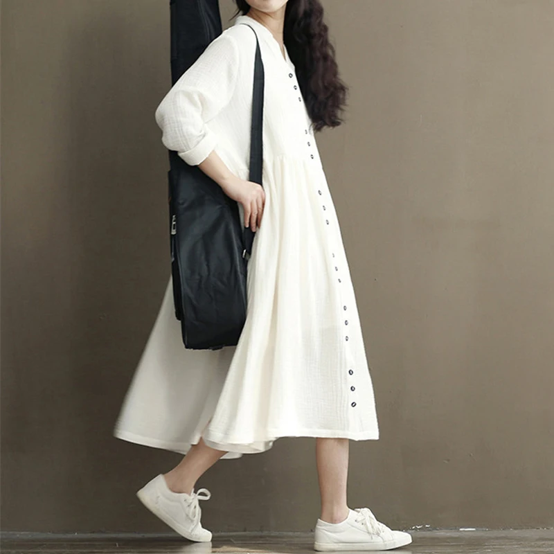 Женское платье с длинным рукавом повседневное элегантное винтажное