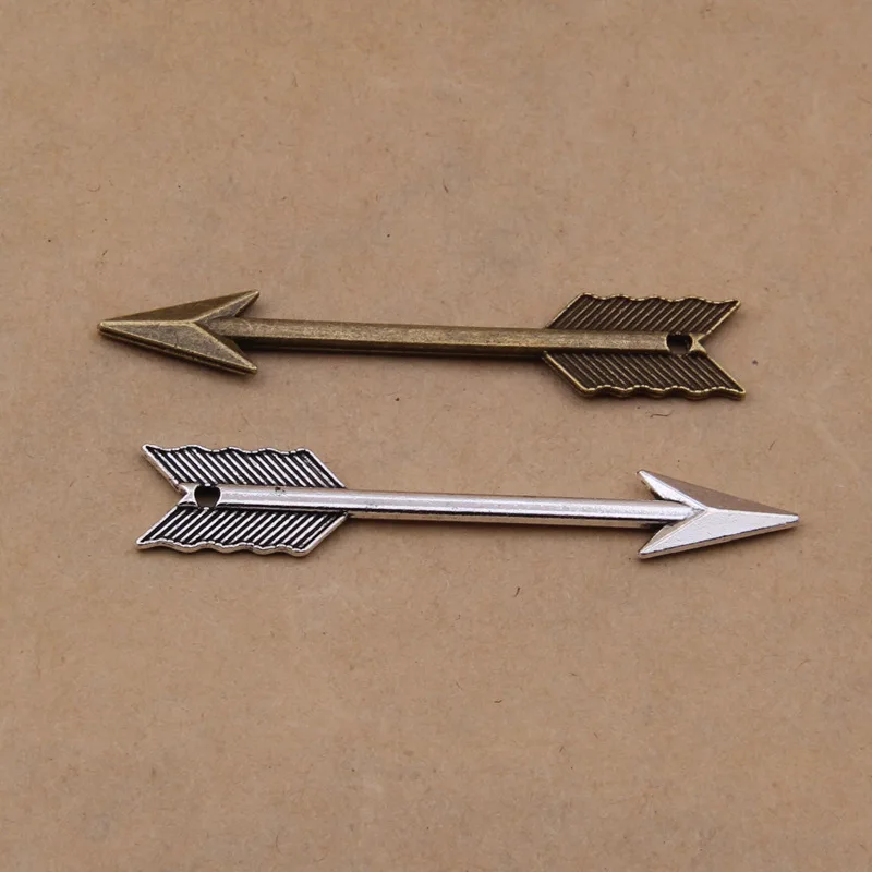 

Hot 50pcs Vintage Bow Arrow Charms Fit Jewelry Making For Chain/bags/earrings/apparel/key Chain Fashion DIY Jewelry Accessories