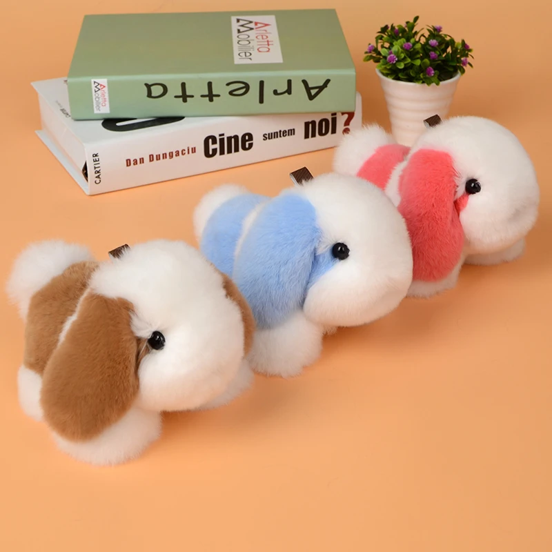 Fashion Make the Dead Rex Rabbit Dog Keychain Cute Women Fluffy Pompom Fur Car Key Chain Bag Hanging Jewelry Pendant | Украшения и