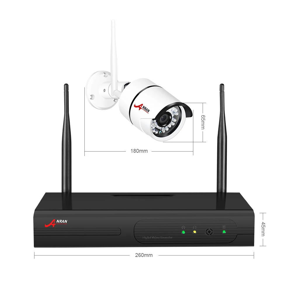 ANRAN HD CCTV 2.0MP 4CH Беспроводной NVR 36 ИК День Ночь Водонепроницаемый наблюдения 1080 P WIFI IP