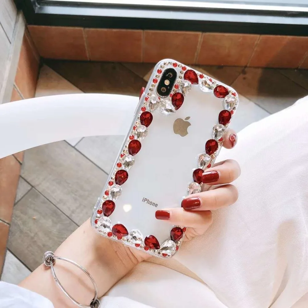 Роскошные Чехлы со стразами для телефонов Samsung S7 S8 S9 S10 Plus S7edge Note10 Note8 Note9 с