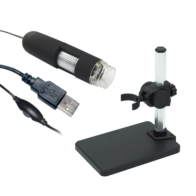 UANME Portable USB Digital Microscope 1000X 8 LED 2MP Endoscope Magnifier Camera+Lift Stand+Calibration Ruler | Инструменты