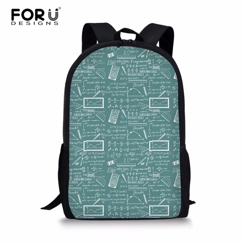 Z2629C FORUDESIGNS/рюкзак с принтом формулы математики, школьные сумки для подростков, мальчиков и девочек, рюкзаки на заказ, школьные сумки для книг, сумки для подростков, Mochila - Цвет: Z2629C