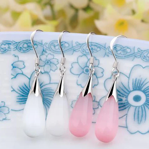 Женские серьги гвоздики из серебра 925 пробы с опалом|fashion stud earrings|stud earringsstud earrings