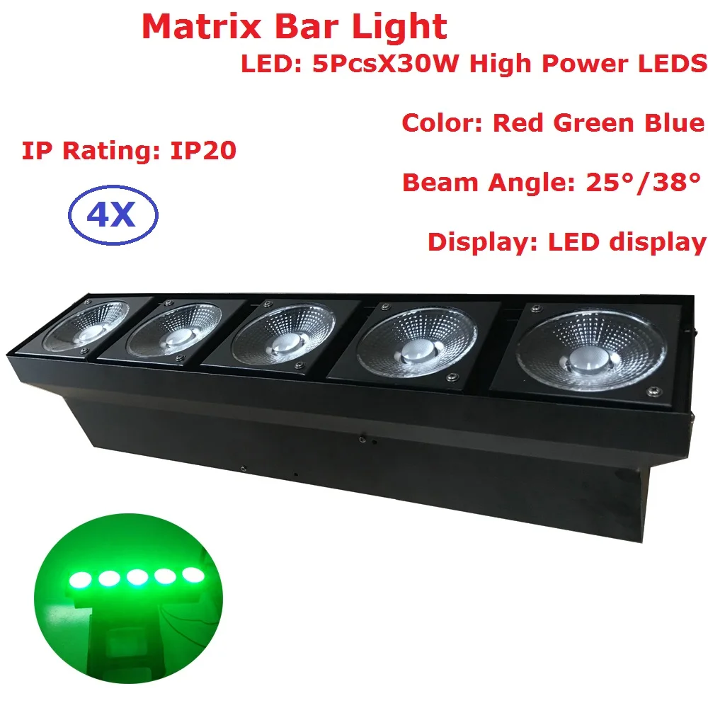 4 Упак. Картонная упаковка 5 шт 30 Вт RGB 3в1 СИД Блиндер COB матрица бар огни высокой