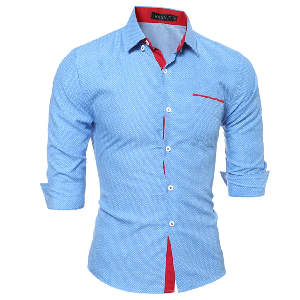 Мужская модельная рубашка с длинным рукавом модная блузка топы camisa masculina мужские