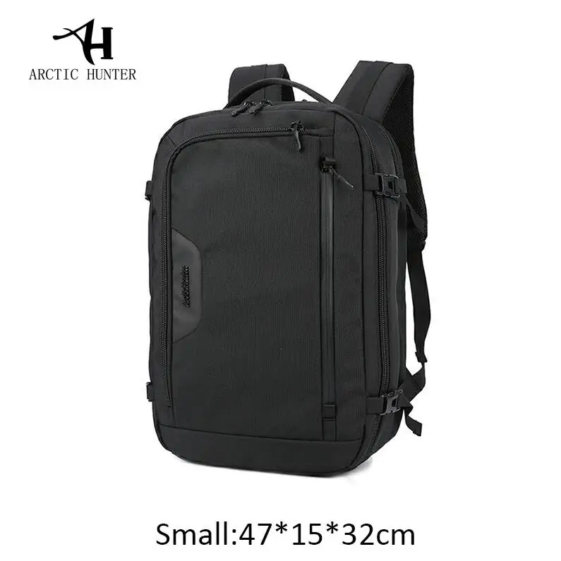 Black small ARCTIC HUNTER, новинка, мужские рюкзаки, сумка, бренд, высокое качество, большая емкость, ноутбук, ноутбук, Mochila для мужчин, водонепроницаемый рюкзак, мужской - Цвет: Black small