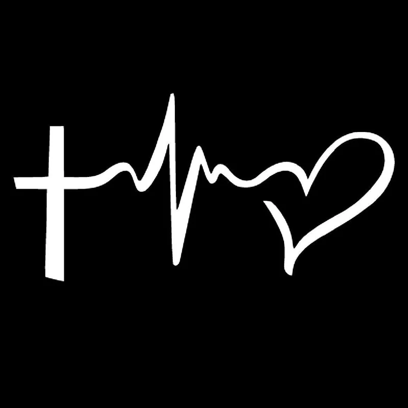 Виниловая наклейка FAITH HOPE LOVE на окно автомобиля для стенок бампера символ сердца