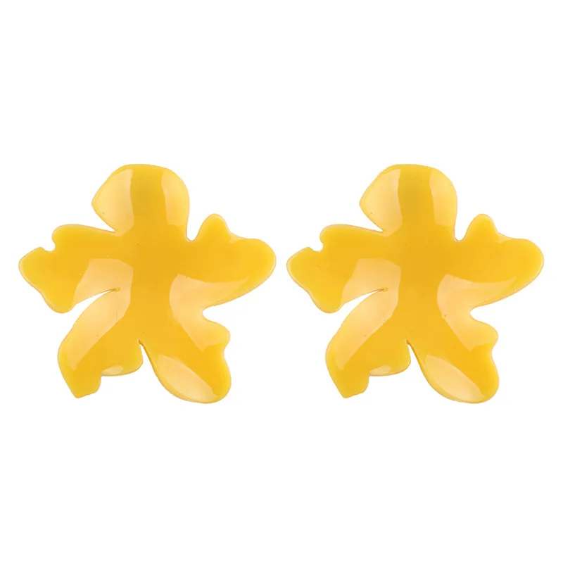 Новые розовые цветные милые серьги гвоздики для женщин модные акриловые с