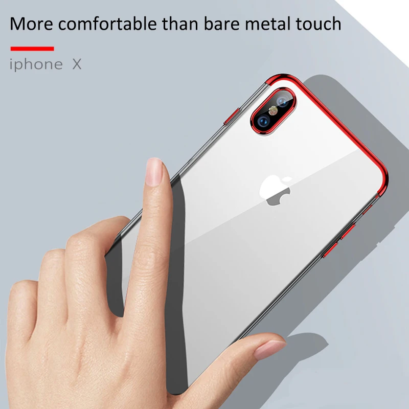 Forubest ТПУ чехол для iPhone X 8 7 6 s Роскошный покрытый прозрачный силиконовый 6s Plus |