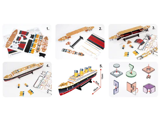 NEW DIY 3D Paper Puzzle Models Titanic Funny Gifts Toy Brick Toys Gift for Children. | Игрушки и хобби