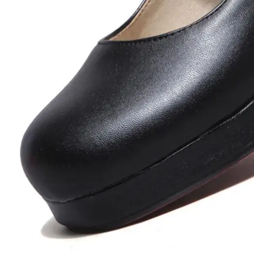 Женские туфли лодочки с бантом на низком каблуке черные для принцессы большие