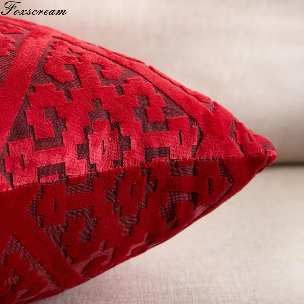 Европейский Винтаж жаккард с геометрическим узором чехол для подушки офис диван