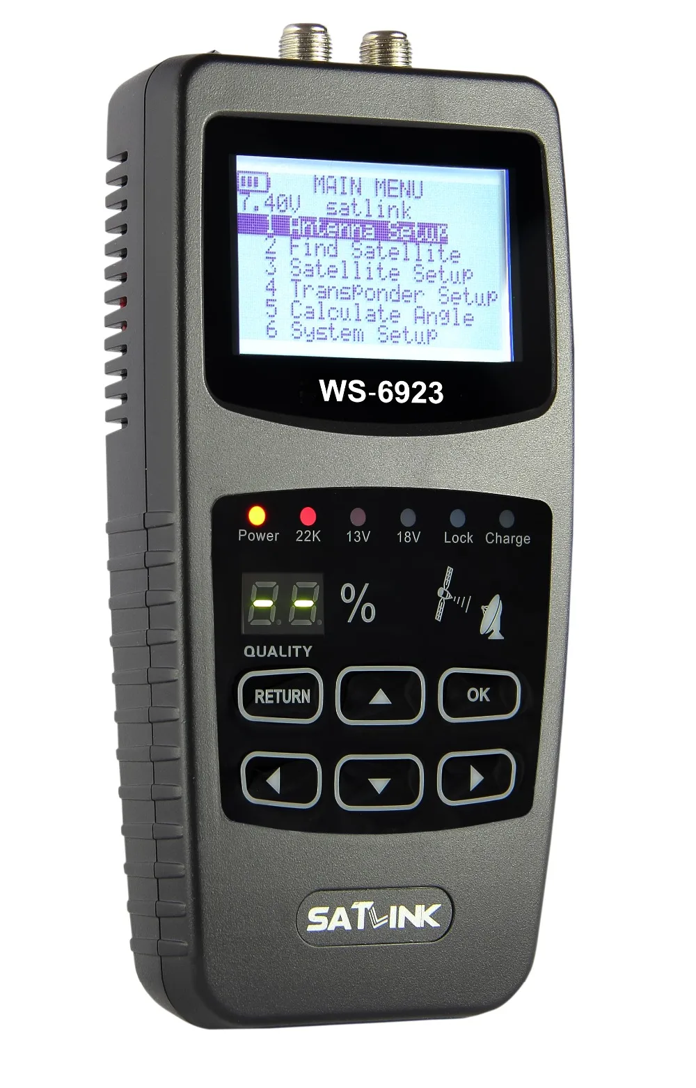 Satlink WS-6923 с 2,1 дюймовым ЖК-DVB-S FTA C& KU Band цифровой спутниковый искатель спутниковый измеритель ws 6923