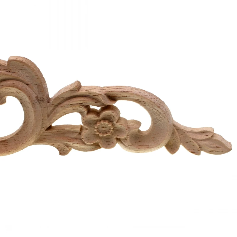 

RUNBAZEF Simple Vintage Wood Carved Decal Corner Onlay Applique Frame Furniture Wall Unpainted For Home Cabinet Door Decor Craft