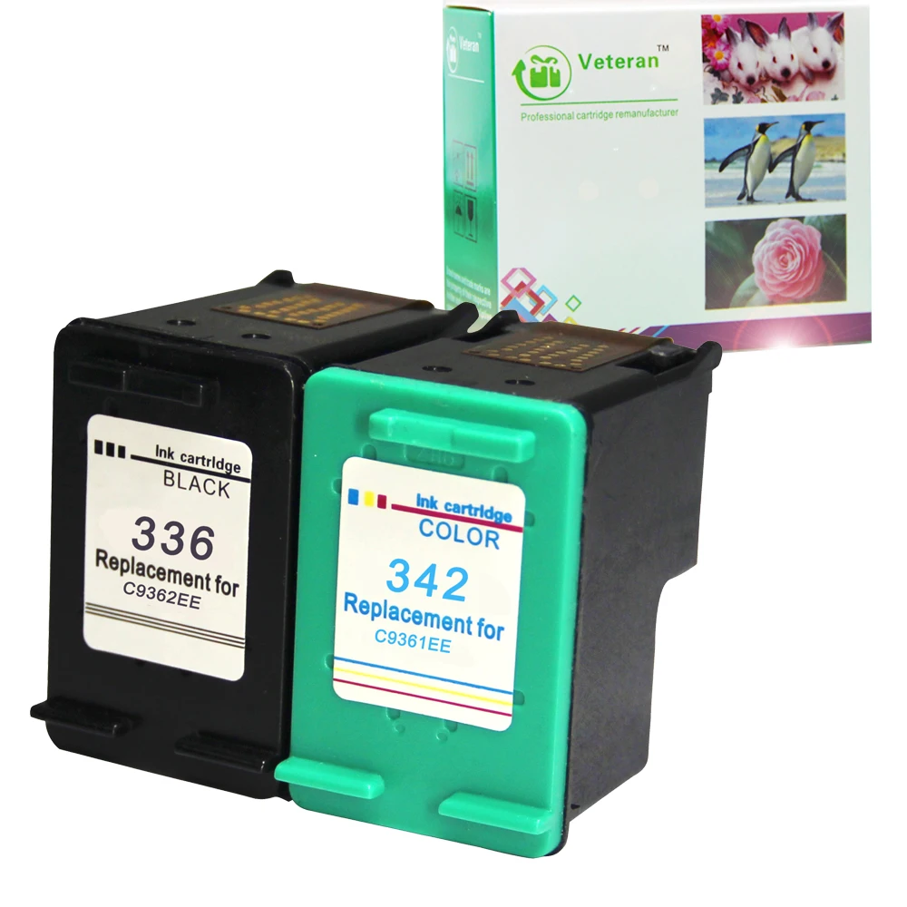 Veteran 336 342 xl Заправляемый картридж с чернилами для принтера hp Deskjet 5440 1510 PSC 2710 2575 C3180