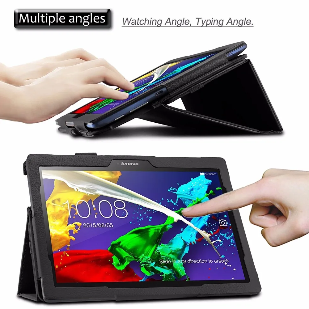 Чехол для lenovo Tab 2 A10-30 X30 умный флип из искусственной кожи чехол для lenovo Tab 2 A10-30 X30F чехол для планшета Funda чехол+ стилус