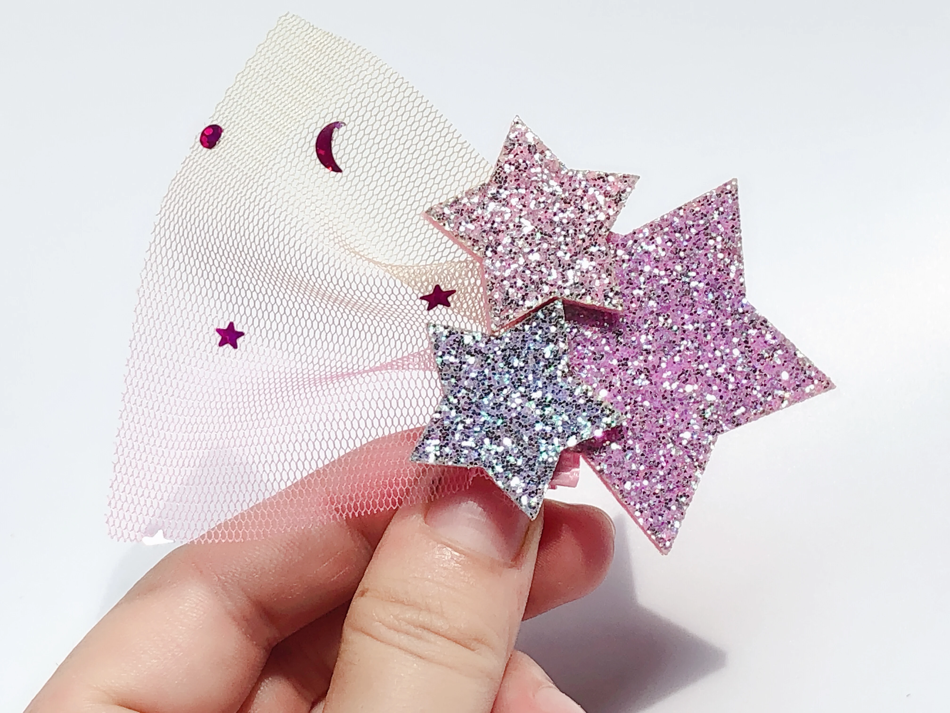 10 шт. модные милые блестящие заколки для волос Boutique ins со звездами однотонные