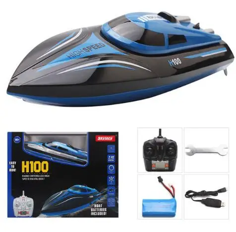 Модернизированная скоростная лодка Skytech H100 с дистанционным управлением 2,4 GHz 4CH, скоростная гоночная лодка с ЖК-экраном, игрушки в подарок для детей