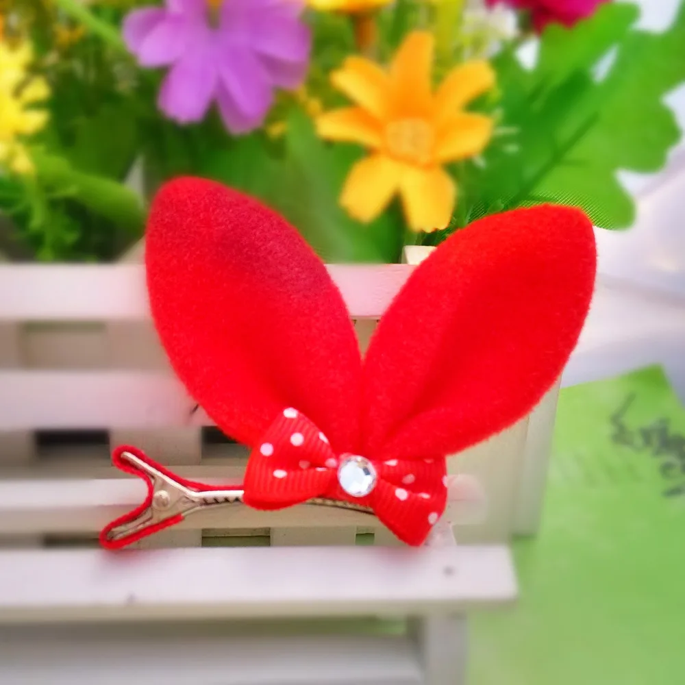 Новые заколки для волос M MISM милые с кроличьими ушами модные детские аксессуары 10