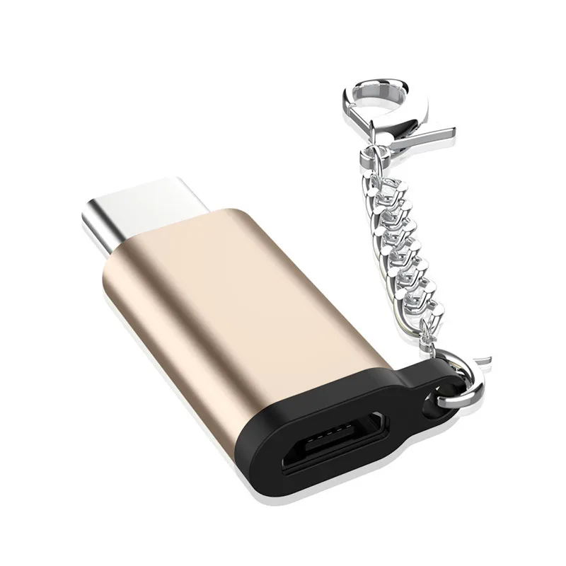 Gold Usb type C адаптер для Micro USB Женский тип-c Мужской конвертер USB C OTG кабель для samsung Xiaomi huawei Letv Macbook - Цвет: Gold