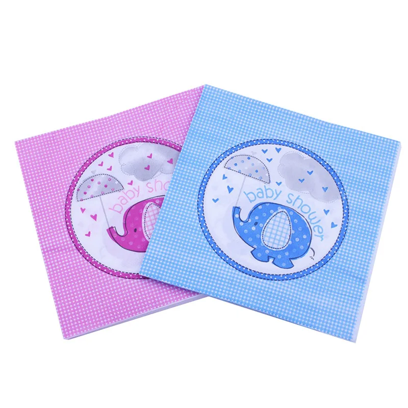 [RainLoong] слон Baby Shower бумажные салфетки с рисунком салфетка для декупажа Festas ткани