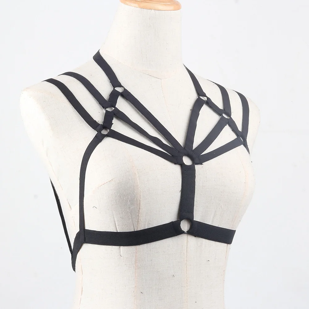 New arrived sexy lady cup-less bra belt club women caged binding underwear lingerie pastel goth garterbelt harness | Женская одежда