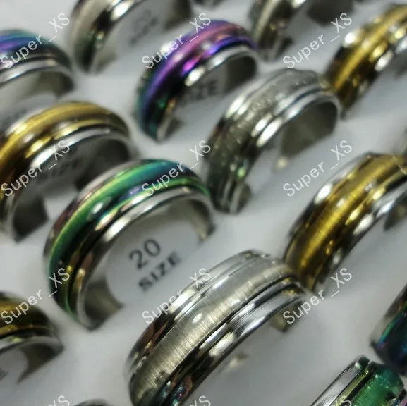 150Pcs Wholesale Mixed Lots Cat-eye Opals Stainless Steel Rings Fo Women Men Jewelry Pack Lots Free Shipping RL221