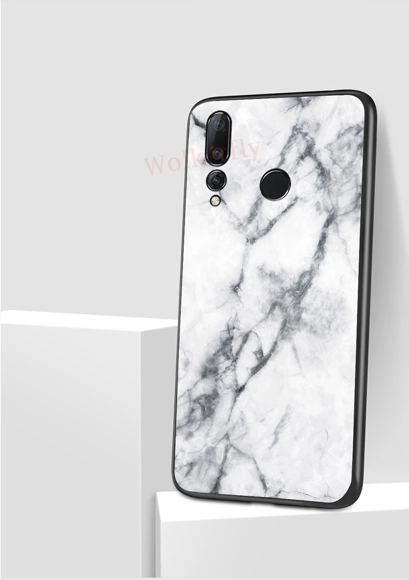 Красочные Мрамор Стекло чехол для huawei Коврики 20 P20 P30 Lite Pro P Smart Y5 Y6 Y7 Y9 Honor 20 10i 8 S 8X 8C 8A Nova 5 5i чехол