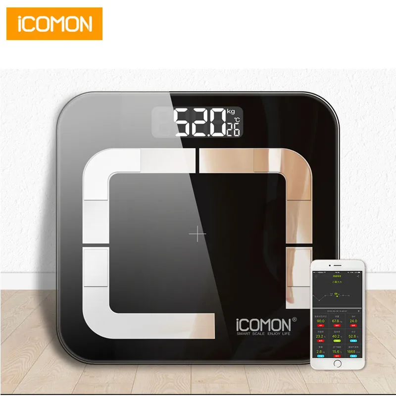 Оригинальный iCOMON i31 цифровые весы mi Смарт Bmi для тела и жира напольные Bluetooth