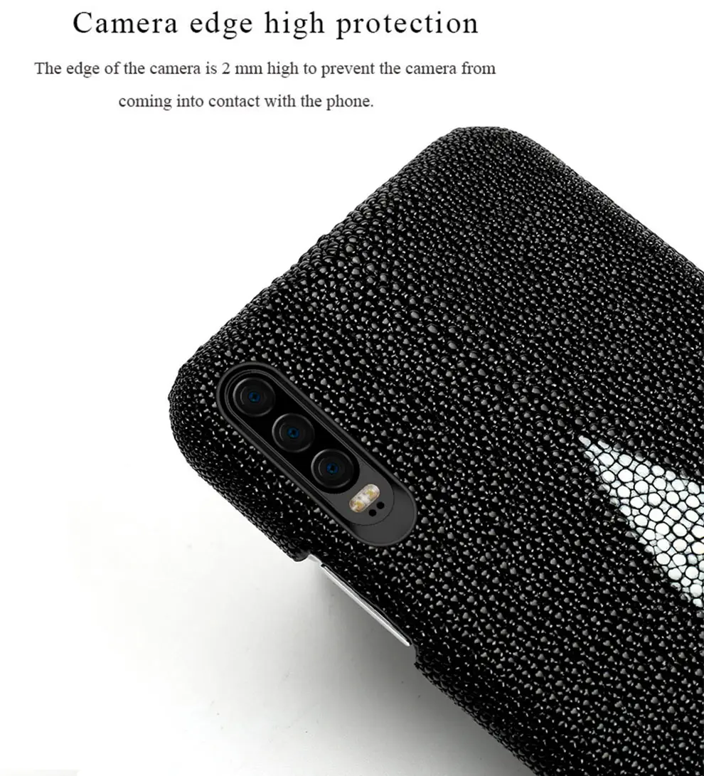 Защитный чехол из натуральной кожи с жемчужинами и рыбками для HUAWEI P30, чехол для телефона с защитой от падения, однотонный кожаный чехол