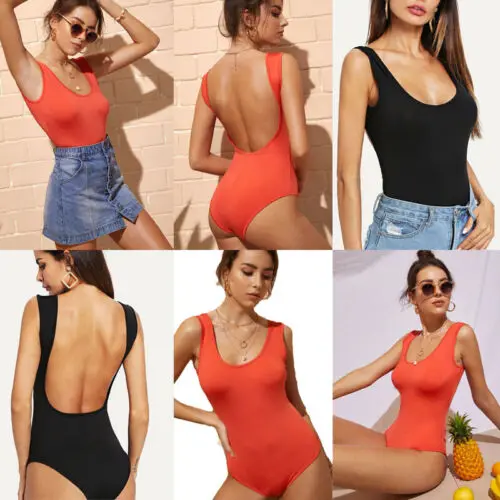 Женский модный сексуальный Одноцветный купальник бикини комбинезон с открытой