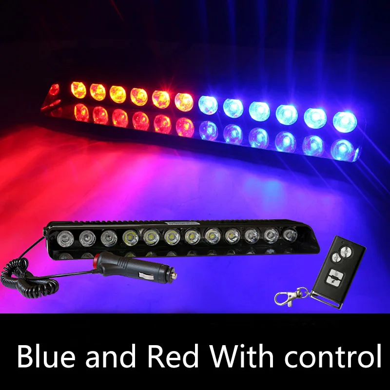 Red blue and control RXZ пульт дистанционного управления тире мерцающий светильник полиции светильник s стробоскоп Предупреждение светильник 12 светодиодный стробоскоп Предупреждение светильник дневные ходовые Flash светодиодный 12V - Цвет: Red blue and control