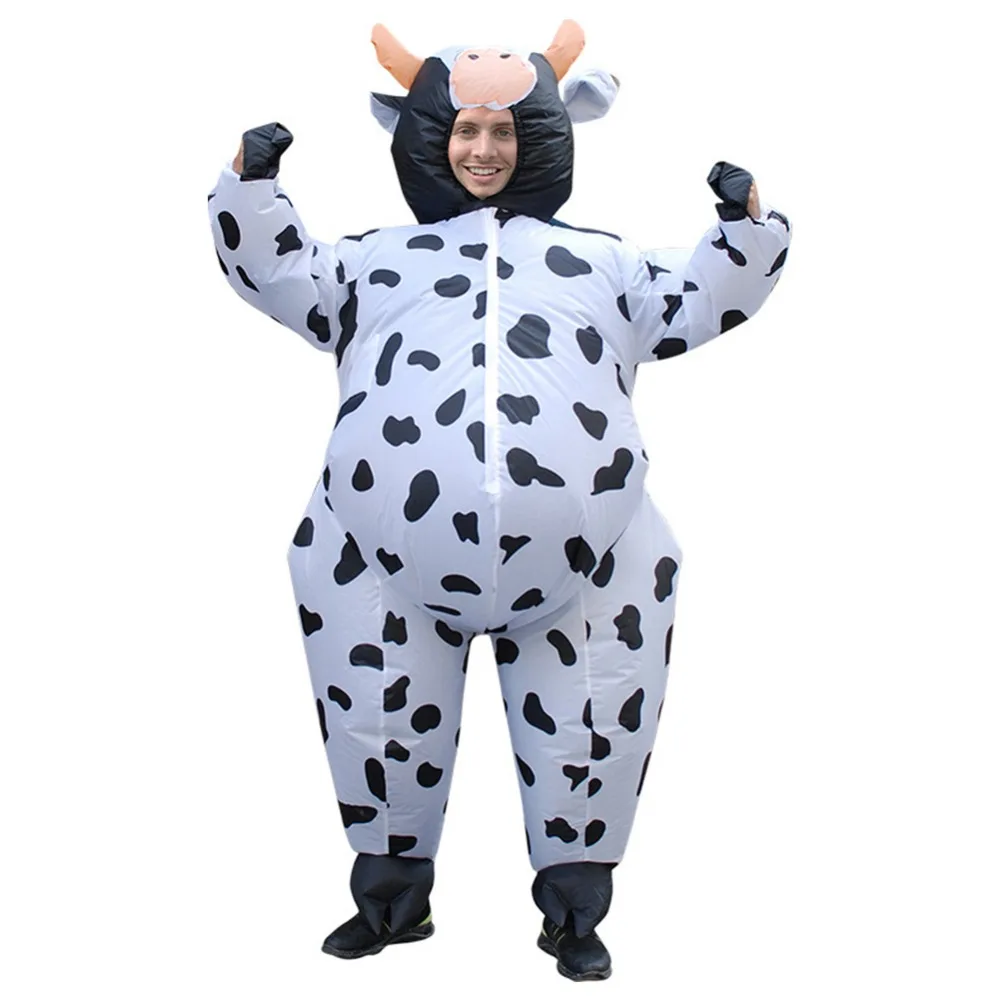 

Animal Cosplay Inflatable Cow Costume For Adult Halloween Party Cosplay Fancy Inflatable Costumes