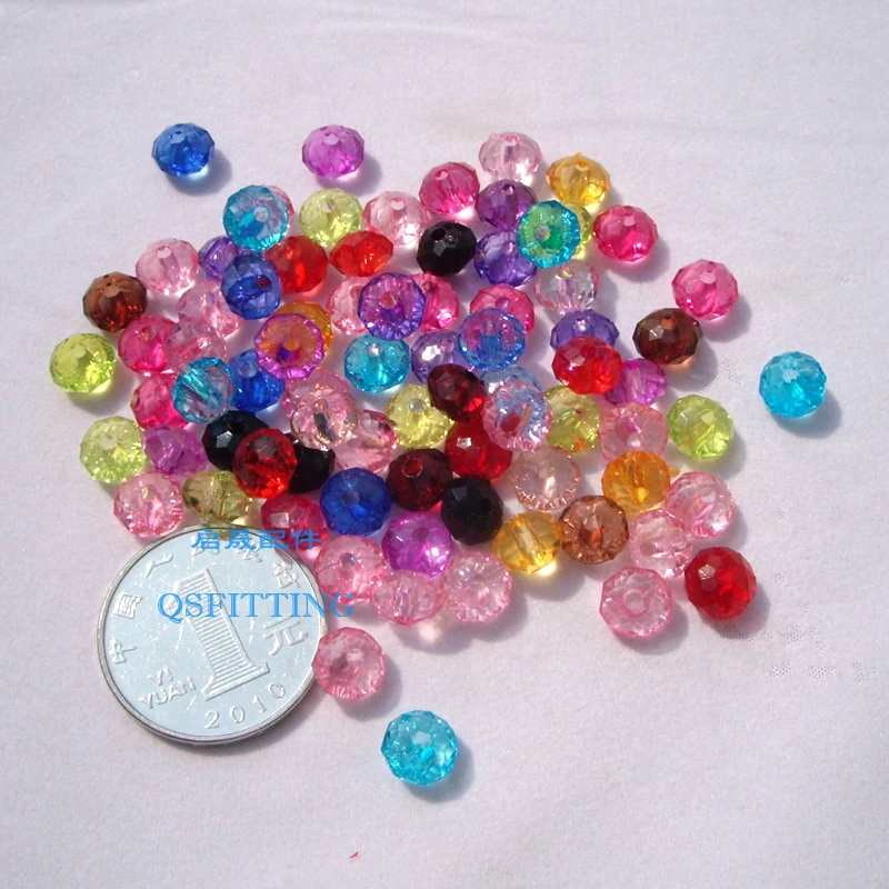 100 шт. круглые прозрачные акриловые бусины для браслетов 8 мм|acrylic beads|fashion beadsbeads