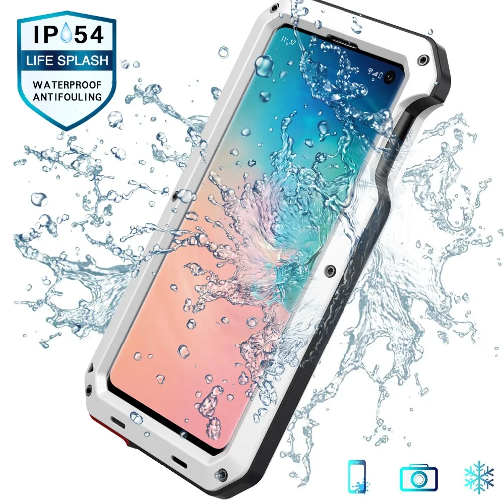 Сверхпрочный металлический бронированный чехол для телефона samsung Galaxy S10 S10Plus S10Lite чехол s водонепроницаемый противоударный чехол для Galaxy Note 10