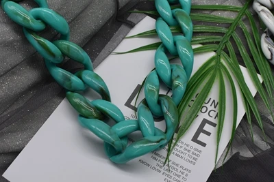 MM FOND 3 см* 5 см вокруг модная сумка акриловая diy части акриловая сумка на плечо круги цепь аксессуар размер ожерелье части - Цвет: turqoise