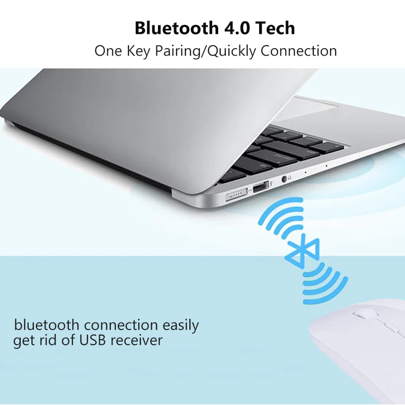 Новая беспроводная мышь Bluetooth 4 0 миниатюрная перезаряжаемая компьютерная для Dell