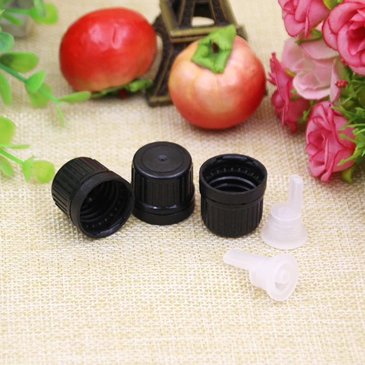 

12/30/50pcs 10ml Mini Clear/Blue/Green/Brown Liquid Glass Bottle With Orifice Reducer And Security Cap Small Essential Oil Vial