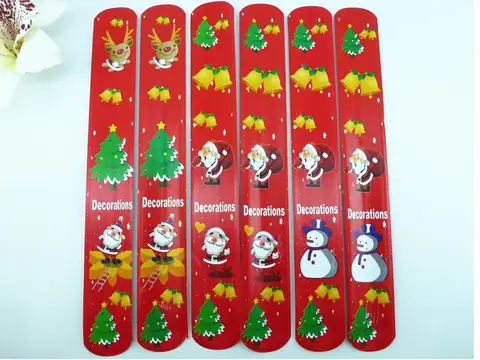 Хит продаж 10 шт 2018 Популярные разноцветные Волшебные браслеты с линейкой Санта Клауса браслеты на запястье SL160511-13