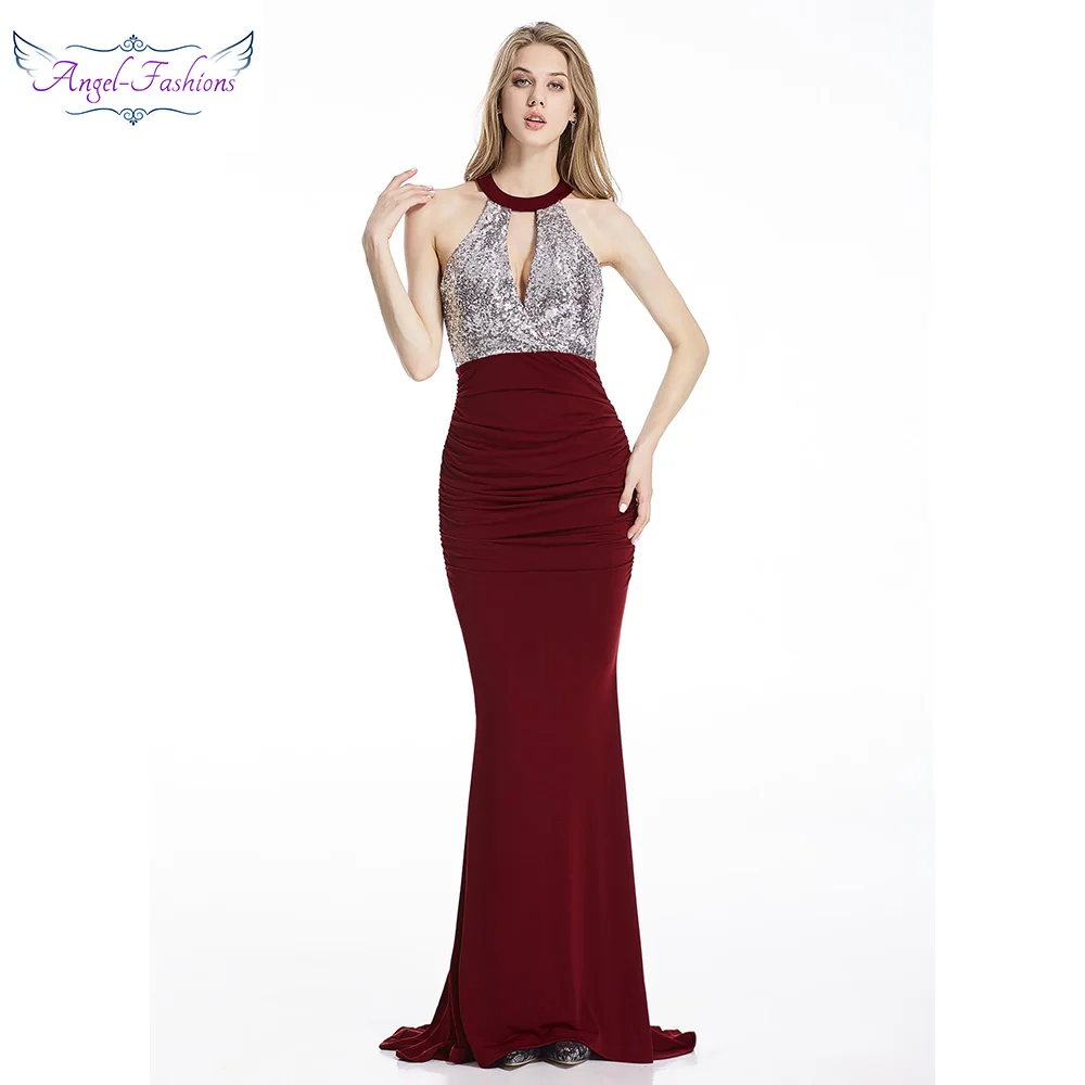 Angel fashions длинное вечернее платье с вырезами и отверстиями для ключей