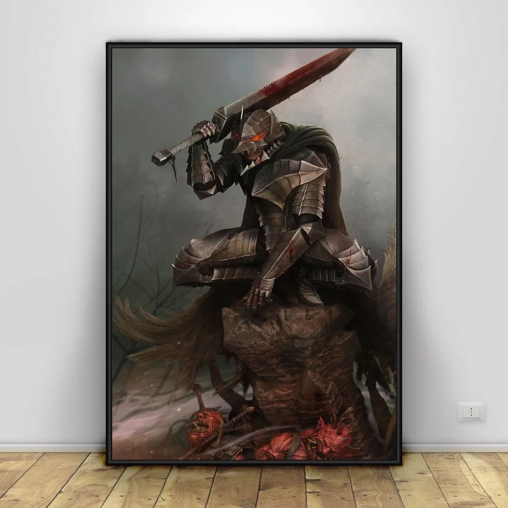 22 Berserk плакат японское аниме искусство Шелковые Плакаты Настенный декор принты - Цвет: 22