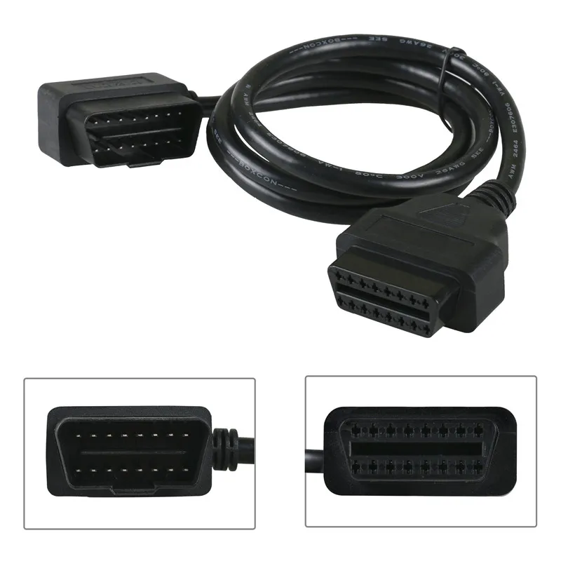 Высокое качество! 100 см OBDII OBD2 16pin мужчин и женщин удлинитель шнура адаптер
