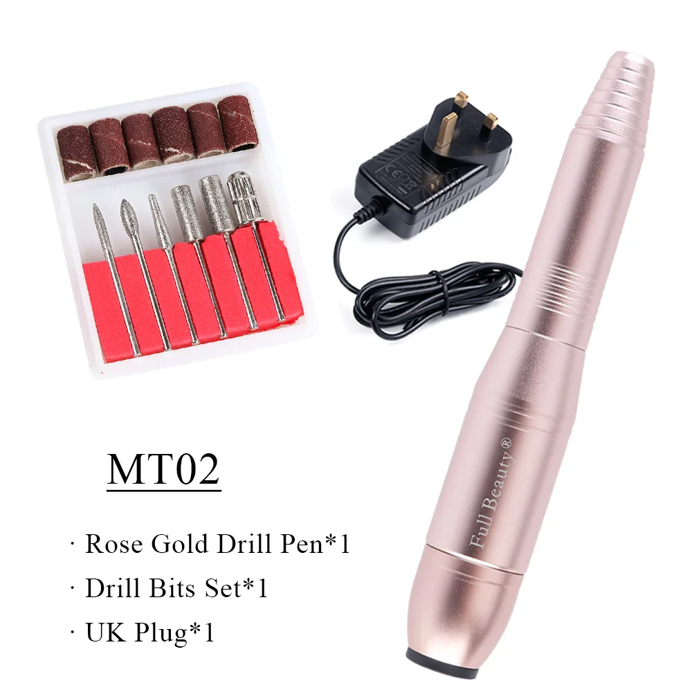 UK-MT02-OR Drill Box 20000 ОБ/мин Электрическая дрель для ногтей, Машинка для удаления гель-лака, маникюрные сверла, набор для чистки кутикулы, инструменты для дизайна ногтей, LAMT01-03 - Цвет: UK-MT02-OR Drill Box