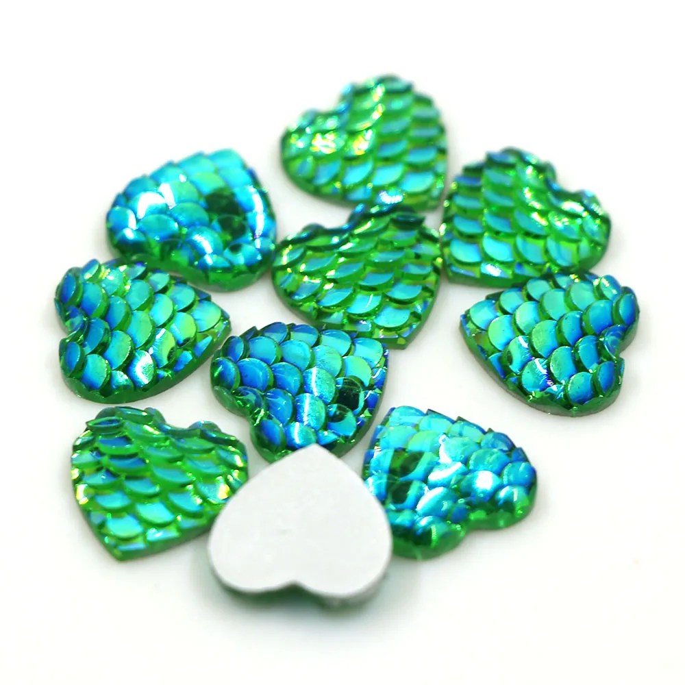 Стразы AB в форме сердца чешуйчатая смола плоское стекло 12 мм 100 шт. | Дом и сад