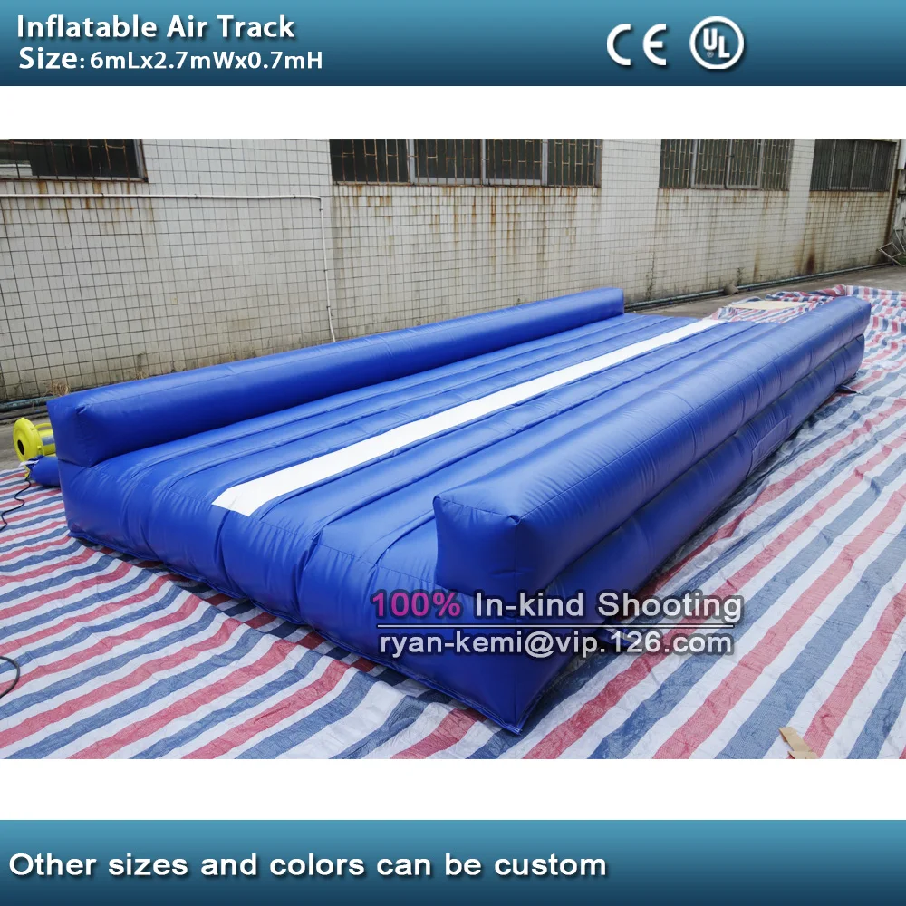 Продажа Бесплатная доставка 6 м 20 футов надувной воздушный трек надувной сушильный трек гимнастический надувной воздушный коврик для спортзала