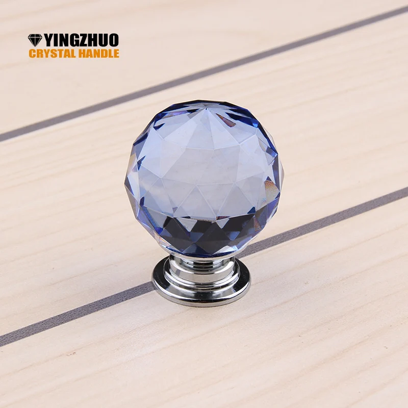 10 шт./лот 30 мм Хрустальный шар ручки ящика/кристальная ручка с цинковой основой