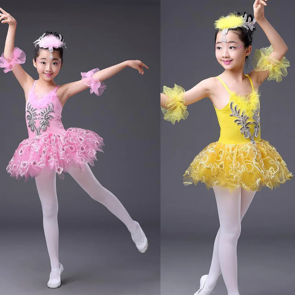 Балетное платье пачка для девочек цвет розовый синий расшитое блестками|ballet tutu