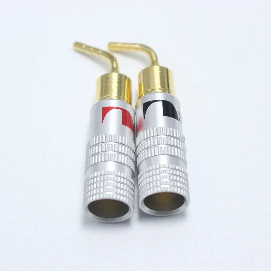 1 шт. Новый 24K золотой динамик Nakamichi Pin Angel 2 мм банановый штекер для динамика провод